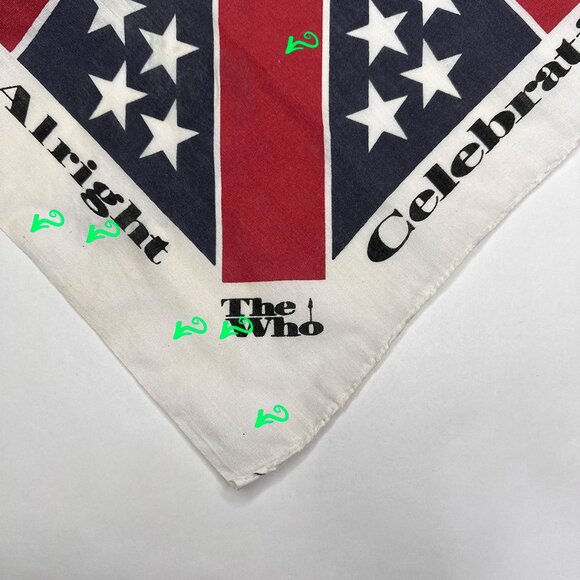 The Who 1989 Tour Bandanna Head Scarf 25 Years 1964-1989 The Kids Are Alright - Picture 7 of 15